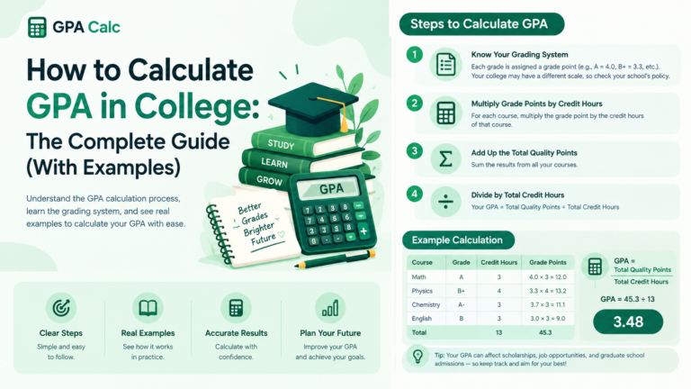 How to Calculate GPA in College: The Complete Guide (With Examples)