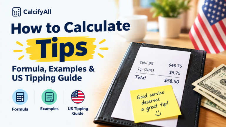 How to Calculate Tips: Formula, Examples & US Tipping Guide